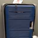 Travel Sentry 
Luggage Foldable Suitcases 3-speed Adjustable Trolley Carry On Luggage Front Open Suitcase With Universal Wheel Boarding Luggage,Blue&Grey