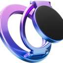 SUPERONE Magnetic Ring Holder for Dual-Side Magnetics, Removable Gym Phone Grip with Kickstand for iPhone 17/16/15/14/13/12 Series MagSafe Case All Phones Compatible with Magnetic Car Mount - Colorful