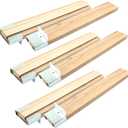 6pcs Wooden Drawer Slides, 14/35cm Wood Center Mount Guide Track Replacement Part