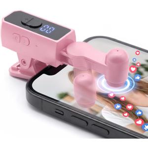 Wireless Rechargeable Auto Clicker for iPhone，Tapper for Tiktok Live, Screen Tapper, 107 Adjustable Speed, Auto Screen Tapper for Live Stream, Games, Repetitive Task, Purchases (Pink)