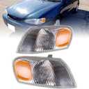 Left & Right Turn Signal Parking Marker Light Lamp Replacement for Corolla 1998-2000 Corner Lights TO2520150 TO2521150 81510-02040 81520-02040