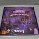 Halloween Spider Pathway Lights, 3 Pack 250 LED Purple Decorations Outdoor Metal Stake Lights, 8 Modes Memory Timer Waterproof Plug in Light String for Walkway Yard Lawn Garden Halloween Dcor