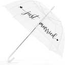 Clear Wedding Umbrellas, Large Bubble Wedding Umbrella, Stick for Bride and Groom with J Hook Handle Lightweight Bridal for Weddings Rain Outdoor Ceremony