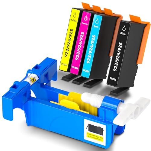 Osinkjet 923 Ink Cartridges Combo Pack Without Chip Compatible for HP OfficeJet 8120 8122e 8123 & Pro 8130e 8135e 8138e 8139e Printer (BK C M Y)