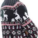 Ugly Christmas Sweater for Men, Hooded Unisex Women Xmas Hoodie Pullover for Party Festive Party (Black, M)