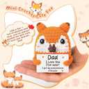 Fathers Day Dad Gifts from Daughter Son Kids, First Fathers Day New Dad Gifts for Daddy Stepdad Bonus Dads, Father Birthday Gift, I Love You Gift for New Daddy, Funny Handmade Crochet Animal Fox