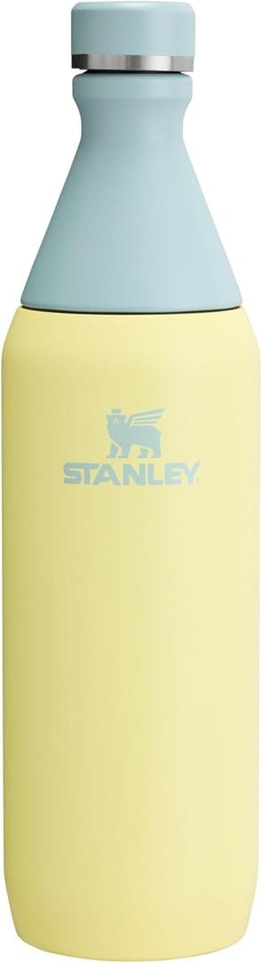 Stanley All Day Slim Bottle 20 oz | Twist On Lid with Leakproof Seal | Slim Design for Travel & Gym | Insulated Stainless Steel | BPA-Free | Pomelo