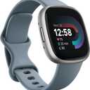Fitbit Versa 4 Fitness Smartwatch with Daily Readiness, GPS, 24/7 Heart Rate, 40+ Exercise Modes, Sleep Tracking and more, Waterfall Blue/Platinum, One Size (S & L Bands Included)