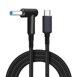 USB C to DC4.5mm Laptop Charging Cable, USB Type C to Right Angle DC 4.5 x 3.0mm Converter Cable 6.5ft 100W PD Power Charger Supply Extension Cord for HP Stream 11 13 14 15 Pavilion Spectre Chromebook