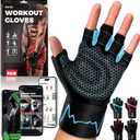 MhIL Workout Gloves for Men Comfortable Gym Gloves for Men with Enhanced Grip for Safety and Hand Protection Weight Lifting Protection with Wrist Wraps Support for Performance Boost and Style (Small: 6.3 7.4 / 16 19 cm, Blue)