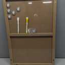 Dry Erase Board for Wall, 24'' x 18'' Decorative Magnetic Magent Board, White Board, Display Board for Home Office Decor - Black Marble