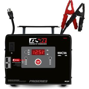 Schumacher Electric 60A Car Battery Charger and Maintainer, Manual and Automatic Operation, Battery Tester, DSR Professional Grade, for 6V/12V Automotive and Marine Batteries, DSR134