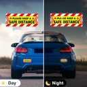 2 x 4 Pack Magnet Car Bumper Sticker | Please Keep A Safe Distance| New Drivers Sticker Safety Warning, Magnetic Reflective Driver Bumper Sticker for Car Bumper Truck Window Auto Vehicles