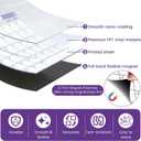 Monthly Magnetic Calendar for Refrigerator - 17"x17" Dry Erase Board, Large Writing Space, 8 Markers & Eraser - Family Schedule Planner, Stain-Resistant with Strong Magnets (Sunday Start) (Purple)