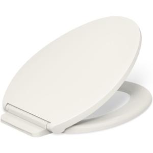 Kohler K-27331-96 Glissade ReadyLatch Quiet Close Elongated Toilet Seat, Biscuit