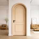 Colingmill 1 Set Peel and Stick Door Moulding Kit 3-Layer Premade Door Panels Molding Trim Self Adhesive 3D Trim for Mirror Window Frame Decor (Top 54" Arched Bottom 24" X 24")