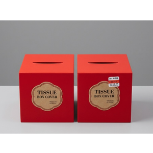 Red Tissue Box Cover 2 Pcs
