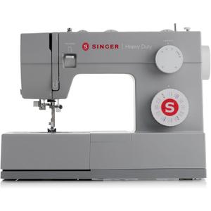 SINGER Heavy Duty 4452 (Grey) High Speed Sewing Machine + Accessories | 32 Built-In Stitches Deliver 110 Stitch Applications | 50% More Power for Thick Fabrics, 1100 Stitches/Min, 1-Step Buttonhole