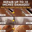 Brown Leather Repair Kit for Furniture, Leather Couch Repair Kit for Car Interior, Sofa, Purse and Jacket, Restore Any Material with Super Easy Instructions to Fix Scratches, Tears, Holes, Peeling