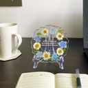 Nurse Appreciation Gifts for Women Resin Floral Keepsake Plate Decor with Pressed Real Flowers (Blue & White) Nurses Week Gifts & Thank You Gift for Nurse Female