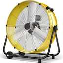 Uthfy 21800 CFM Heavy Duty Industrial Drum Fan, 36 Inch 600W High Velocity Floor Fan with 3 Speeds, 360° Tilt Metal Garage Fan for Warehouse, Commercial, Workshop, Factory and Basement