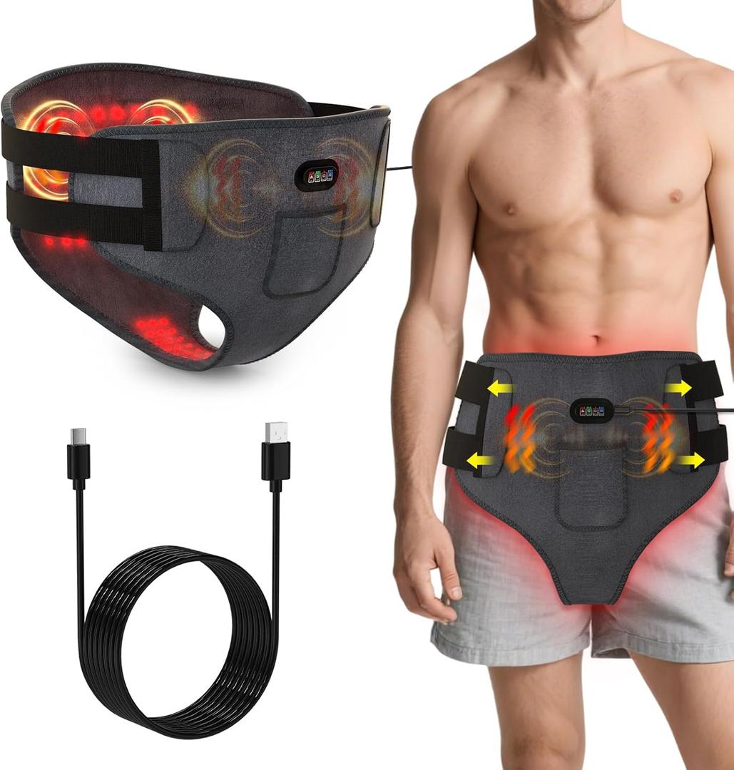 Red Light Therapy Pant for Men - Red Light Therapy Device for Lower Back & Abdominal, 3 Heat Levels, Comfortable & Breathable