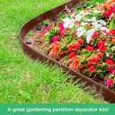 2-Inch x 80 FT Landscape Edging Border with 125 Spikes, Garden Edging Border Lawn Edging Kit, Plastic Edging for Landscape Flexible for Garden Flower Beds Lawn Yard Pathway (Brown)