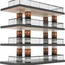 4-Tier 1:64 Die-Cast Car Display Case – Clear Acrylic Parking Garage Style Toy Car Organizer with Solid Wood Base, Dust-Proof Display Shelf for Miniature Car Collectors & Kids' Gifts