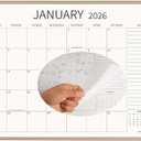 YIBUKIU Desk Calendar 20262027 Large 22x17 inch, January 2026 to June 2027, 18 Months Big Desk Pad Calendar with Desktop Mat and Plastic Cover for Home Office School Planning, Apricot