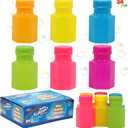 JOYIN 24 pcs Mini Bubble Bottles with Wand Assortment for Kids, Bubbles Party Favors Supplies, Summer Toy for Toddler, Valentines Day Goodie Bag Stuffer, Birthday Gifts for Toddlers
