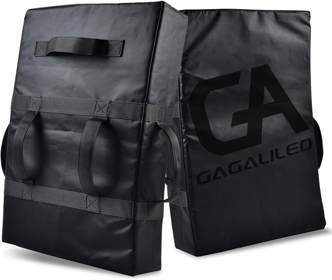 Gagalileo Martial Arts Kicking Blocking Shields: Large Strike Pad for Taekwondo Karate MMA & Muay Thai 5.5" Thick Strike with 5 Reinforced Handles Safe Training Gear for Kids/Adults (24x16in)