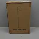 【Upgraded】Dimmable Gold Floor Lamp for Living Room with Clear Glass Lampshade, Glass Modern Floor Lamp with 900LM Edison Bulb Included, Standing Tall Lamp for Bedroom, Office, Reading Room, Corner