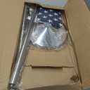 Indoor Flag Pole Kit with Weighted & Thickened Base 6-8FT,Stainless Steel Commercial Indoor Flagpole for Office School City Hall,Heavy Duty Indoor Telescoping Flag Pole,Silver 1 Pack
