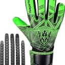 Keeperking Soccer Goalie Goalkeeper Gloves for Kids Boys Youth & Adult,Latex Strong Grip Palms with Removable Finger Spines Protection Children Football Gloves for Training/Match(Sizes 5-10,6 Styles)