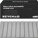 Foldable Stone Bath Mat, Diatomaceous Earth Bath Mat, Non-Slip Super Absorbent Quick Drying Bath Stone Mat, Luxury Bath mat for Bathroom Kitchen Bathtub, 23.4 * 15.4" Gray