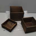 Barydat 3 Pcs Wooden Risers Stands Cake Rustic Stackable Square Cupcake Stands Base for Buffet Table Dessert Food Birthday Wedding Party