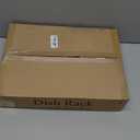 SAYZH Dish Drying Rack - Stainless Steel Dish Rack for Kitchen Counter, Large-Capacity Dish Drainer with Cutlery Holder, Kitchen Organizer for Dishes, Spoons and Forks, Black