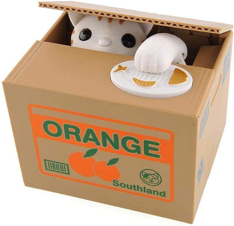 Piggy Bank Steal Coin Box Electronic Money Bank Cute Money Saving Box with Smart Voice Prompt, Great Gift for Boys Girls Kids in Birthday New Year Christmas (Cute Kitty) (Monkey Brown)