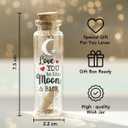 Valentines Day Gifts for Boyfriend Girlfriend, Mothers Day Presents For Mom From Daughter Son, I Love You to the Moon and Back Message In a Glass Bottle - Anniversary Romantic Gift For Wife Husband