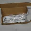 8 Inch Landscape Staples, 25 Pack Galvanized Landscape Stakes Heavy Duty 8 Gauge U-Shaped Garden Stakes, Ground Stakes for Weed Barrier Fabric, Irrigation Tubing, Fence, Outdoor Decorations