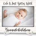 Grandkids 4x6 Picture Frames, Grandparents Gifts White Wood Photo Frame, New Grandparents Gift Grandma Grandpa Grandchildren Gifts Gift Picture Frame for Wall and Tabletop Display (8x6)