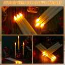 Baquler 50 Pcs 8.5 Inch LED Flameless Taper Candles Bulk Battery Operated Taper Candles Flickering Candlesticks for Wedding Church Valentines Day Table Decoration