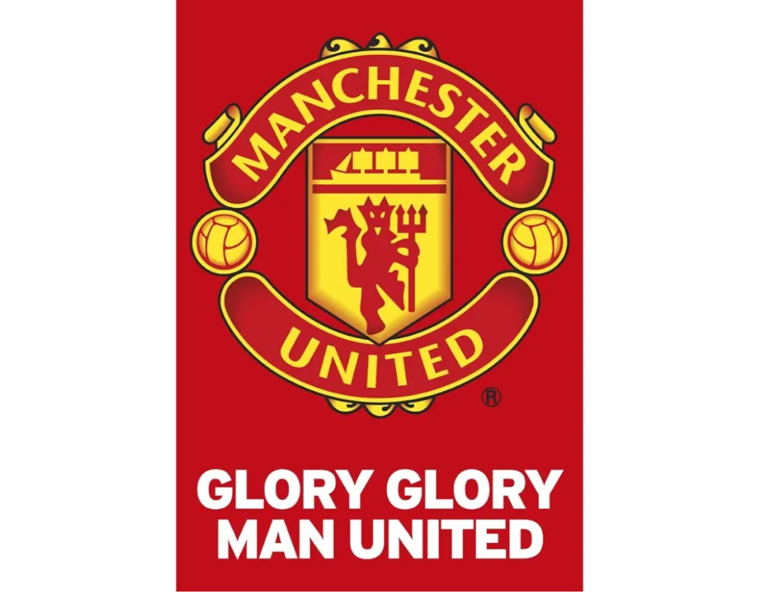 Manchester United - Glory Glory Team Crest Poster (24 x 36 inches)