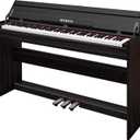 WENCAI 88 Key Electric Piano Velocity-Sensitive Keyboard, 88 Keys Home Upright Digital Pianos, Wooden Electronic Piano for Beginner Adult with 3 Pedals, Supports USB-MIDI/Wireless Connect, Black