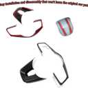 MUXEE 3Pcs Steering Wheel Cover Trims Interior Decaration Sticker for Kia Forte Cerato K3 2019 2020 2021 2022 2023 2024 - ABS Carbon Fiber Sport Interior Accessories(NOT FIT GT and GT Line Models)