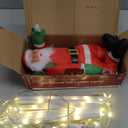 98 LED Christmas Lights Indoor Outdoor Decorations, 2.5FT Christmas Decorative Ladder Lights with Santa Claus 8 Modes Waterproof Xmas Tree Light for Garden Window Home Wall Decor, Warm White