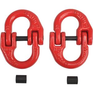 1/2" Grade 80 Alloy Steel Hammerlock Coupling Link, Tow Hitch Hammer Lock Safety Trailer Chain Adapter Connector Link for Heavy Super Duty Truck Chain Hitch, 12000 Lbs Work Load Limit - Red