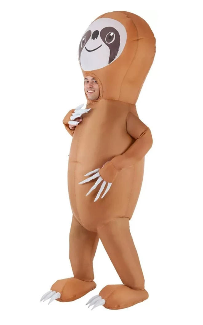 Morph Costumes Giant Inflatable Sloth Costume Adult Funny Blow Up Animal Suit Halloween