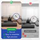 COUKIU 6 Sets Pre-Cut Wall Molding kit,Ready to Assemble Accent Molding Wainscoting Panels for Interior Walls Home Decor（6 Frames，Style1)