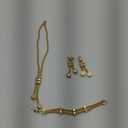 CLOACE Gold Long Choker Necklace Set Punk Cuban Y-Necklaces and Bracelet Fashion Chain Jewelry Accessories for Women